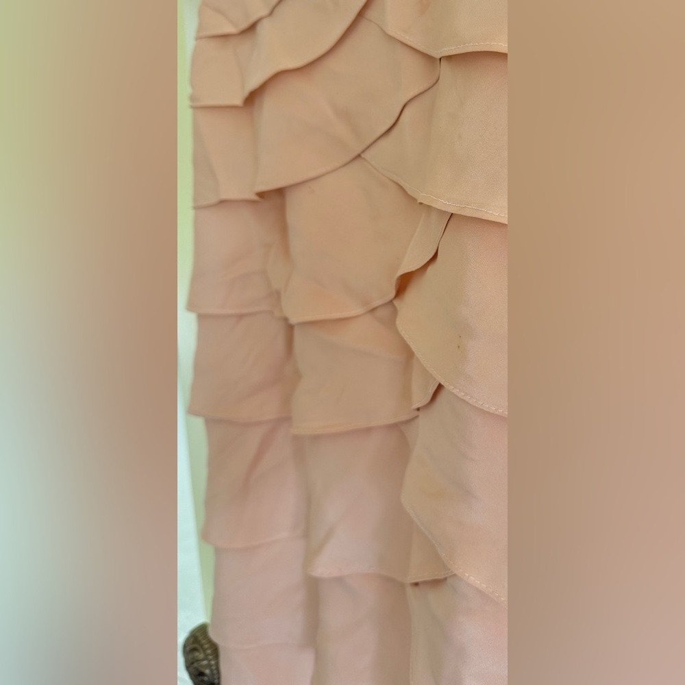 Vintage Tiered Ruffle Pink Women's Dress - Picture 4 of 6